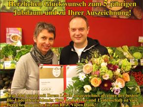 Naturkost Mol - alles Gute zu'm 5-jährigen Jubiläum und zur Auszeichnung für einen der besten Bioläden Deutschlands!